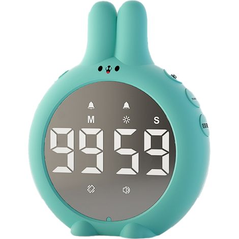 temporizador infantil con forma de conejo, con cuenta regresiva digital y 2 modos de luz, ideal para la cocina, deportes y ejercicio. (1/5)
