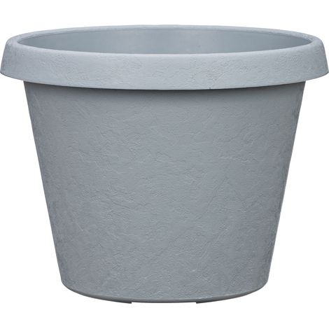 Scheurich Pflanzgefäß Stones Serie 285 hellgrau Ø 40 cm Pflanzkübel (1/3)