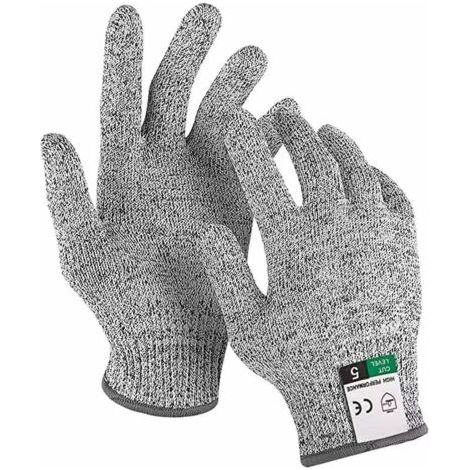 QORVA-Une paire de gants résistants aux coupures de niveau 5, gants de protection contre les coupures de cuisine de qualité alimentaire, gants de jardinage, de pêche et de menuiserie, taille M