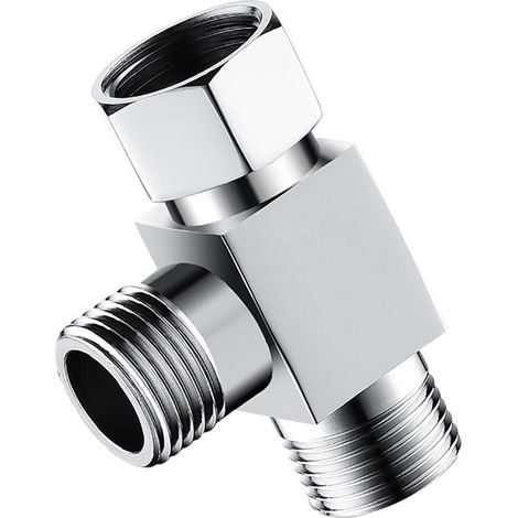 bras de douche traditionnel en métal , adaptateur en T , connecteur en T à 3 voies pour bidet et pulvérisateur à main (1/5)