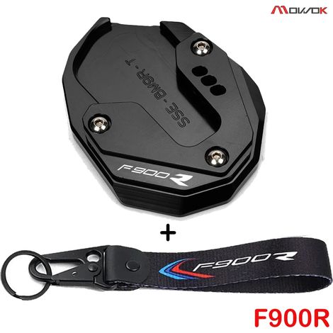 (A-Noir-F900R) Compatible avec BMW F900R F900XR 2020-2023 Accessoires moto Porte-clés Béquille latérale Extension de béquille arrière Plaque de support F 900 X XR maxpower (1/3)