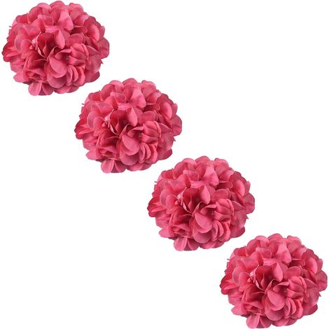 Set mit 4 eleganten Gardinenhaltern mit künstlichen Blumen für die Heim- und Hochzeitsdekoration
