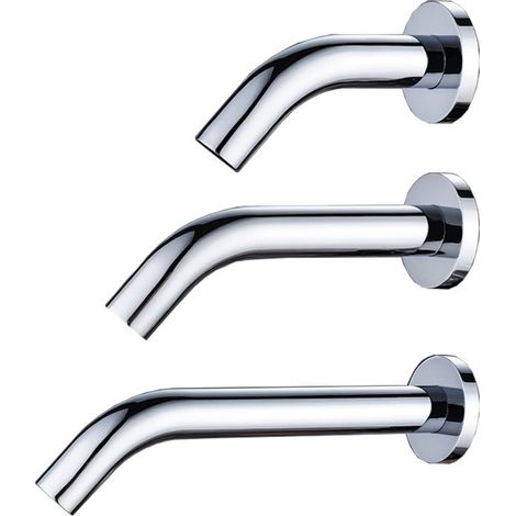 Robinet à détecteur infrarouge automatique, filetage G1/2, finition galvanisée, kit de montage encastré pour lavabo. (1/3)