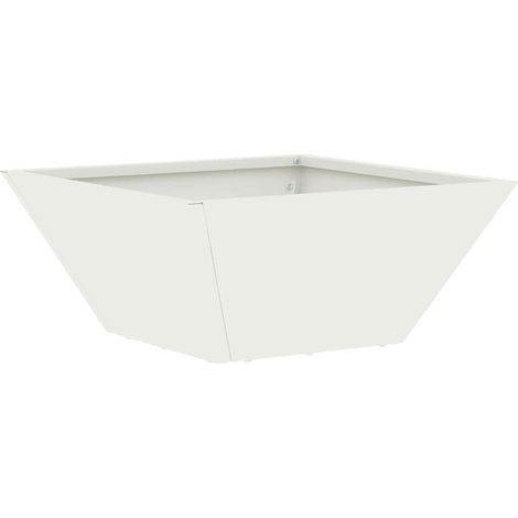 Maison Exclusive - Cache-pot de jardin Blanc 35 x 35 x 15 cm Acier laminé à froid