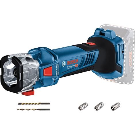 Bosch GCU 18V-30 18V Cordless Drywall Cutout Tool GCU18V-30 Bare Tool + 1/8"" Bit (1/5)