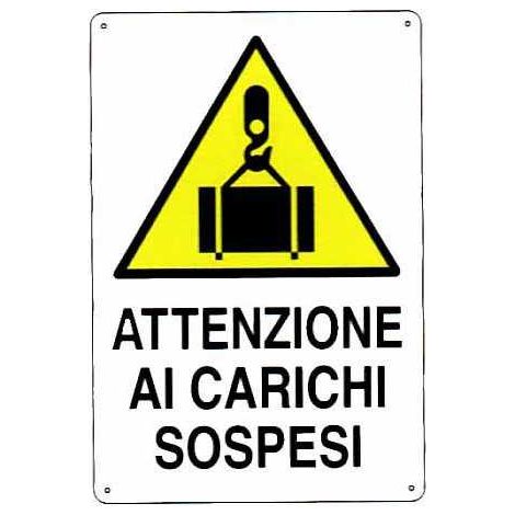 Cartello Carichi Sospesi 48X 68 Plastica