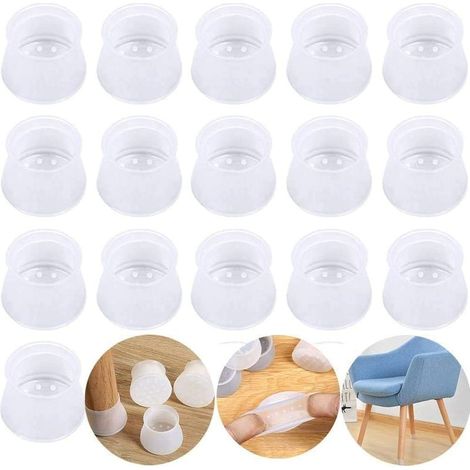 40 pièces Meubles en Silicone Chaise Jambes Capuchons de Protection en Silicone Couvre Table antidérapante Pieds Pad Protecteur de Sol (1/5)