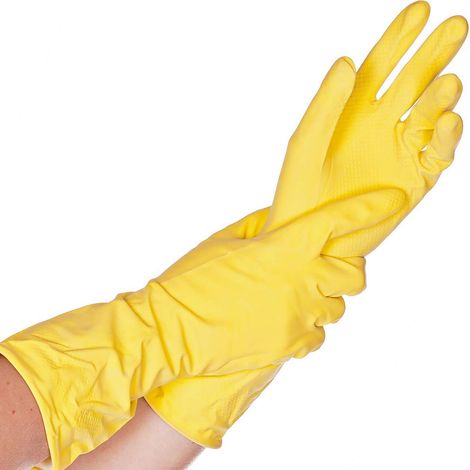 HYGOSTAR BETTINA GANTS DE MÉNAGE EN LATEX JAUNE TAILLE XXL FRANZ MENSCH 25918