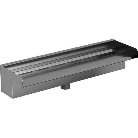 Déversoir en acier inoxydable 304 avec connecteur, bec de cascade pour fontaine extérieure, piscine paysagère, 500 mm