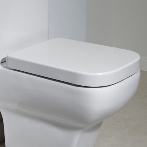 Square Wrap Over Soft Close Toilet Seat - RAK Series 600 Vitra S20 R2 Mini Pura (1/4)