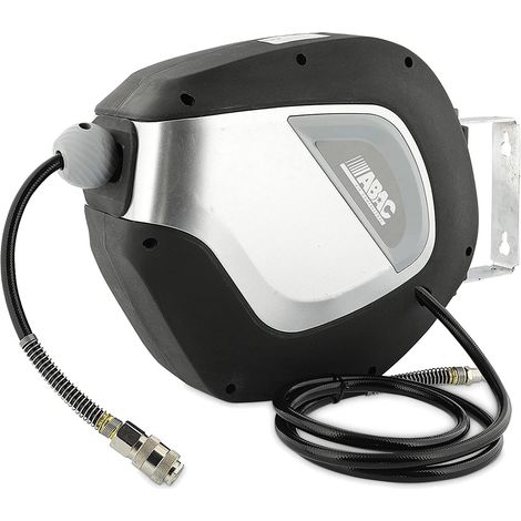 Abac – Enrouleur pneumatique automatique 10m – Pression max 10 bars – Raccord rapide universel – Boîtier pivotant 180° (1/2)