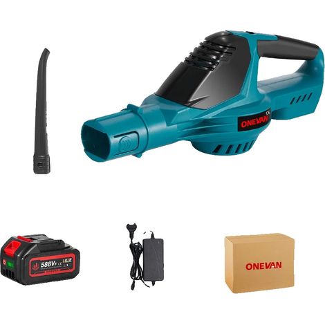 Soplador de aire eléctrico, 5500 W de potencia, 5 velocidades ajustables, 1 juego de pilas (1/2)