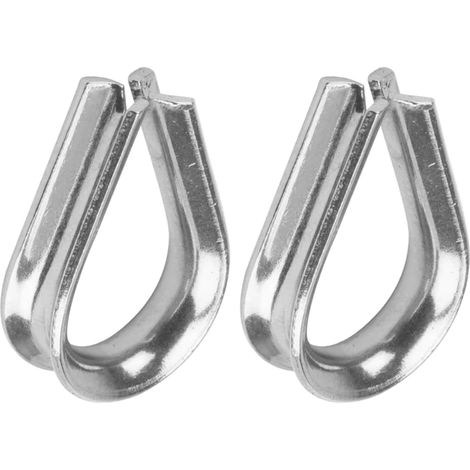 2x Cosse Cœur Câble Acier Galvanisé 13mm Fixation Robuste Gréement Nautique Bâtiment Protection Cordage (1/5)