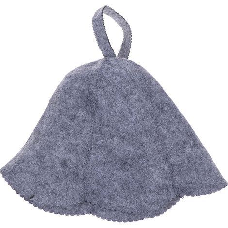 Graue Duschhaube aus Filz, saugfähige Duschhaube aus Filz für Sauna und Badezimmer