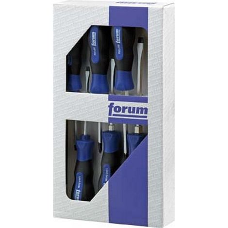 Cacciaviti Con Lama 6 Facciate, Impugnatura Multicomponente, Cromo Lucido, Scanalatura / Ph, 6 Parti