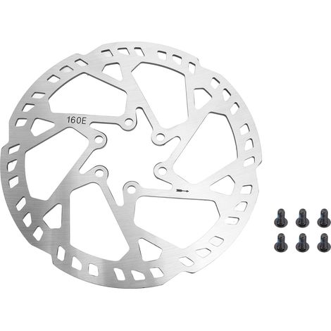 Disques de frein en acier inoxydable SUS410 de 160 mm, d'une épaisseur de 2,3 mm, avec 6 boulons, adaptés aux vélos et aux trottinettes électriques. (1/5)