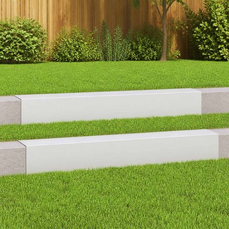 vidaXL Profilé de recouvrement de jardin 2 pc 100 x 15 x 15 cm Acier (1/5)