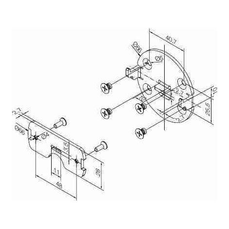 Nice 525.20097 - Kit Halterungen bianchi mit flange. Für Motoren Ø 45 mm