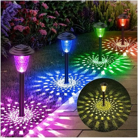 Solarbetriebene LED Gartenfackel Flammeneffekt, solarbetriebene Gartenbeleuchtung Gartenwegbeleuchtung wasserfest Set (1/5)