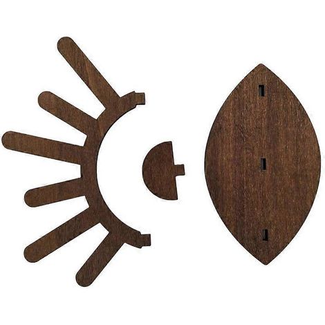 Porte-bagues en bois décoratif en forme d'œil pour passionnés et collectionneurs de bijoux, présentoir à bagues original. (1/4)
