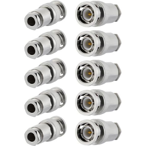BNC Connecteurs Mâles Ohm BNC Mâle Prise Pince à Souder Connecteur pour RG58 RG142 RG400 VLMR195 Câble Coaxial RF (1/5)