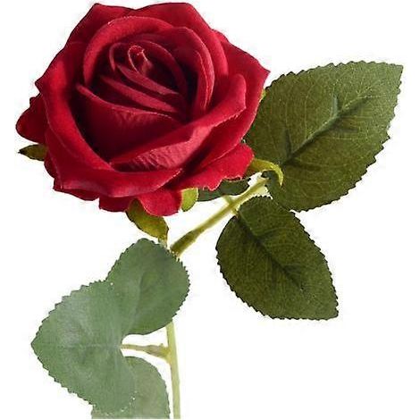 Branche de rose artificielle avec tige - Décoration florale artificielle pour la maison, les mariages et les fêtes - Accessoires photo pour la maison et l'extérieur (jardin).rouge (1/5)