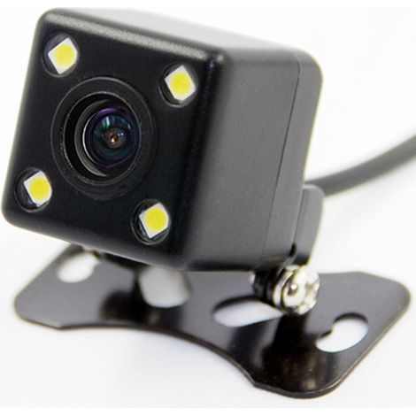 TRADE SHOP - Telecamera Retromarcia Retrocamera Con Staffa Auto Camper Suv Filo Colori 4 Led - (1/3)