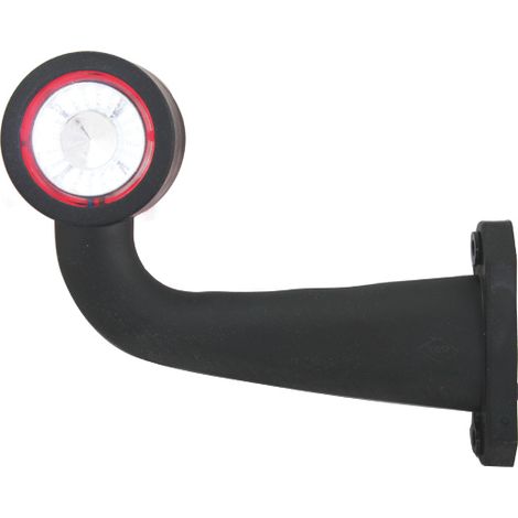 SODISE - Feu de gabarit LED 12/24V côté gauche rouge/blanc déporté coudé 175mm - 17949