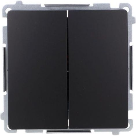 Simon Basic Doppio pulsante, doppio circuito: 2 ingressi, 2 uscite (modulo) 16AX, 250V, connettori rapidi, nero BMP2.01/49