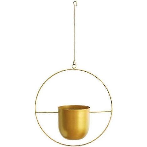 Paniers suspendus pour plantes minimalistes, pots de fleurs suspendus en métal pour l'intérieur et l'extérieur (1/5)