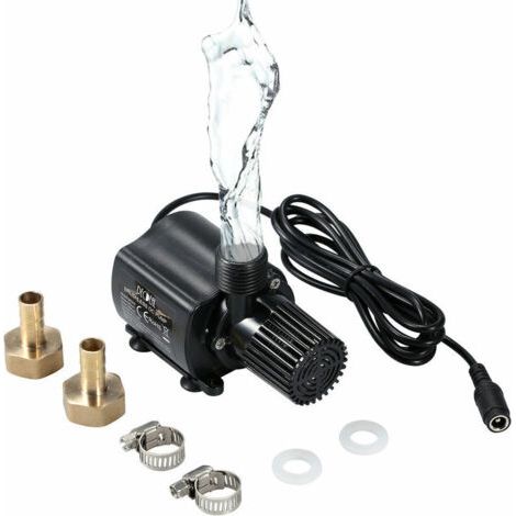 Pompe à eau submersible 800 L/h 5 m, 12 V CC, amphibie, pour bassin, aquarium, puits, piscine. (1/5)