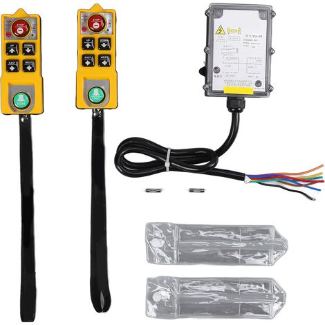 Ortviai Télécommande sans fil pour pont roulant YU-4S, étanche IP68, double manette, ABS résistant, 220 V (1/3)