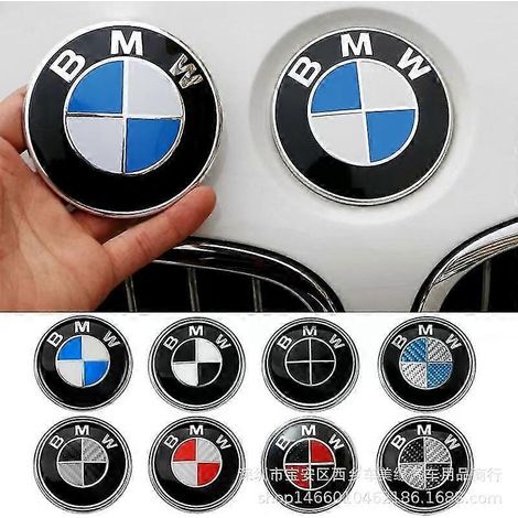 Pare-chocs avant BMW standard 82 mm 74 mm modifié M noir et blanc imitation fibre de carbone, capot avant et arrière standard Harman 82 mm (1/2)