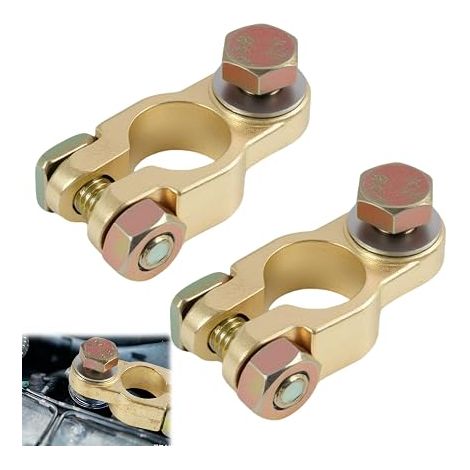 Cosse Batterie Bornes 12V/24V, Connecteurs de Batterie Voiture, Cosse de Batterie Voiture, Bornes de Batterie, Pinces Connecteurs pour Automobile, Moto, Bateau, Camion et Caravane (1/3)