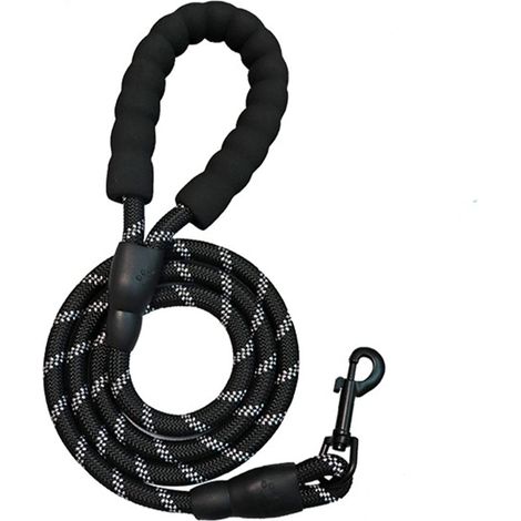 Laisse pour chien pour promenade, chaîne pour chien, 2 m, nylon haute résistance, réfléchissant, convient à tous les types de chiens (1/5)