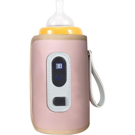Chauffe-biberon USB - Contrôle de température - Écran LCD - Portable et étanche - Pour la maison et les voyages - Accessoire bébé (1/5)