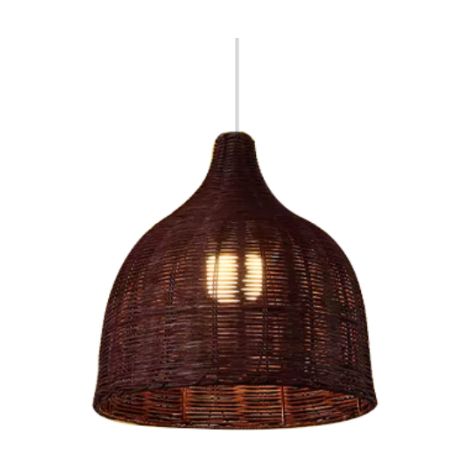 KAMIROS Anhänger aus natürlichem Rattan in Glockenform 26cm