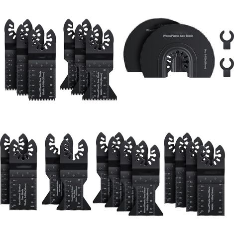 Freosen – Set di 22 lame per sega oscillante – Acciaio bimetallico per tagli precisi – Compatibile con DeWalt, Makita, Ryobi e Milwaukee - 22 pezzi