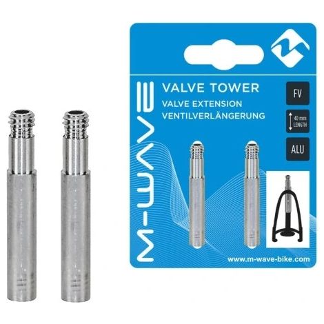 Prolunghe per valvola Presta da 40 mm, 2 pezzi per cerchi alti M-wave 519948 (1/5)