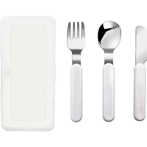 Kinderbesteck Set 3-teilig Edelstahl mit Reiseetui, spülmaschinenfest (1/5)