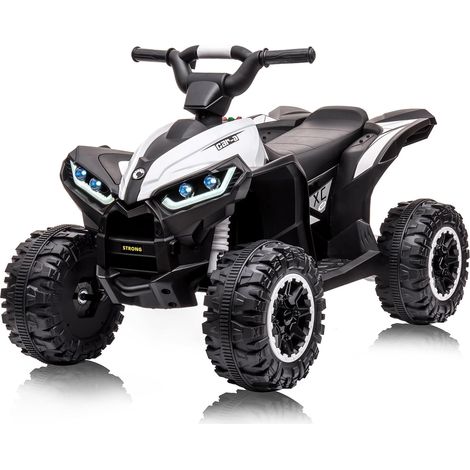Lunsy – Quad électrique enfant 12V – Voiture électrique tout terrain avec musique, klaxon et phare LED – Dimensions 83x53x56cm – Capacité 35kg