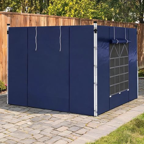 Tonnelle de jardin coloris bleu en polyester 295 x 1 x 195 cm (1/5)