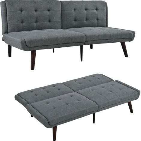 Canapé-lit Convertible 146 cm - Canapé 2/3 Places - avec Dossier réglable en 5 positions,Charge 250kg,Gris