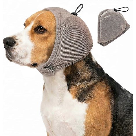 Cache‑oreilles apaisant ajustable pour chien, anti‑bruit contre tonnerre et feux d'artifice, aide anti‑anxiété (1/5)