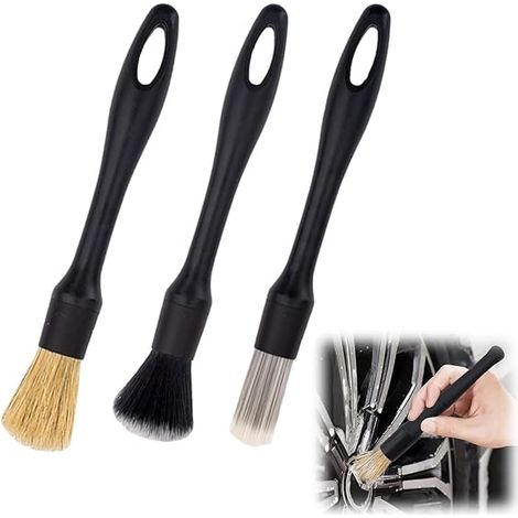 Automatische Autopflegebürste, 3-teiliges Autopflegebürsten-Set, weiche Anti-Staub-Innenraumbürste, Reinigungsbürsten für Armaturenbrett, Innenraum und Außenbereich (1/5)