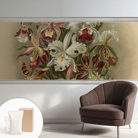 Carta Da Parati - Murale Alla Moda Decorazione - Camera Da Letto - Con Colla Gratuita Eleganza floreale 250x104 cm (1/5)