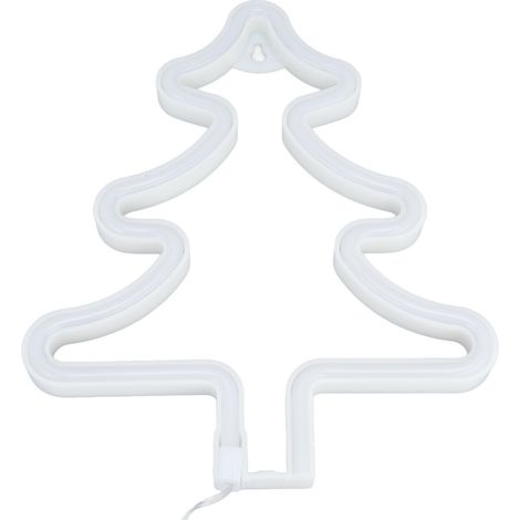 Sapin de Noël lumineux néon étanche, alimenté par batterie USB, enseigne lumineuse LED décorative pour mariages et fêtes (1/5)