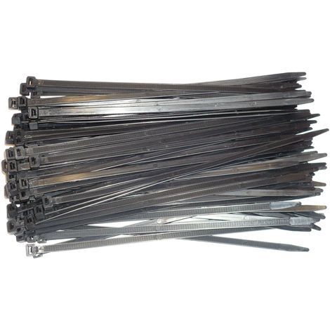 ATTACHE CABLES RILSAN NOIRS LONG 280 MM LARGE 7.6 MM - 100 COLLIERS PLASTIQUES