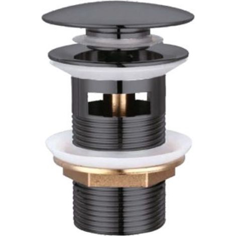 Cleafe - Piletta Click Clack Lavabo Lavandino Universale 1/4" Pop Up Tappo Di Scarico Nero 59606 - (1/5)