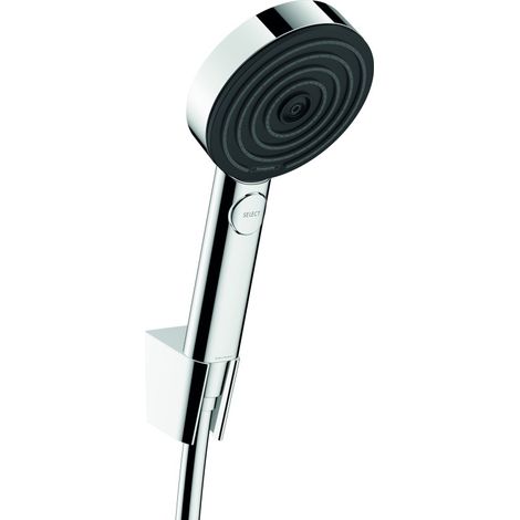 HANSGROHE Pulsify Select S Soporte de pared y set de ducha 105 Relaxation de 3 chorros con flexo cromado de 125 cm 24302000